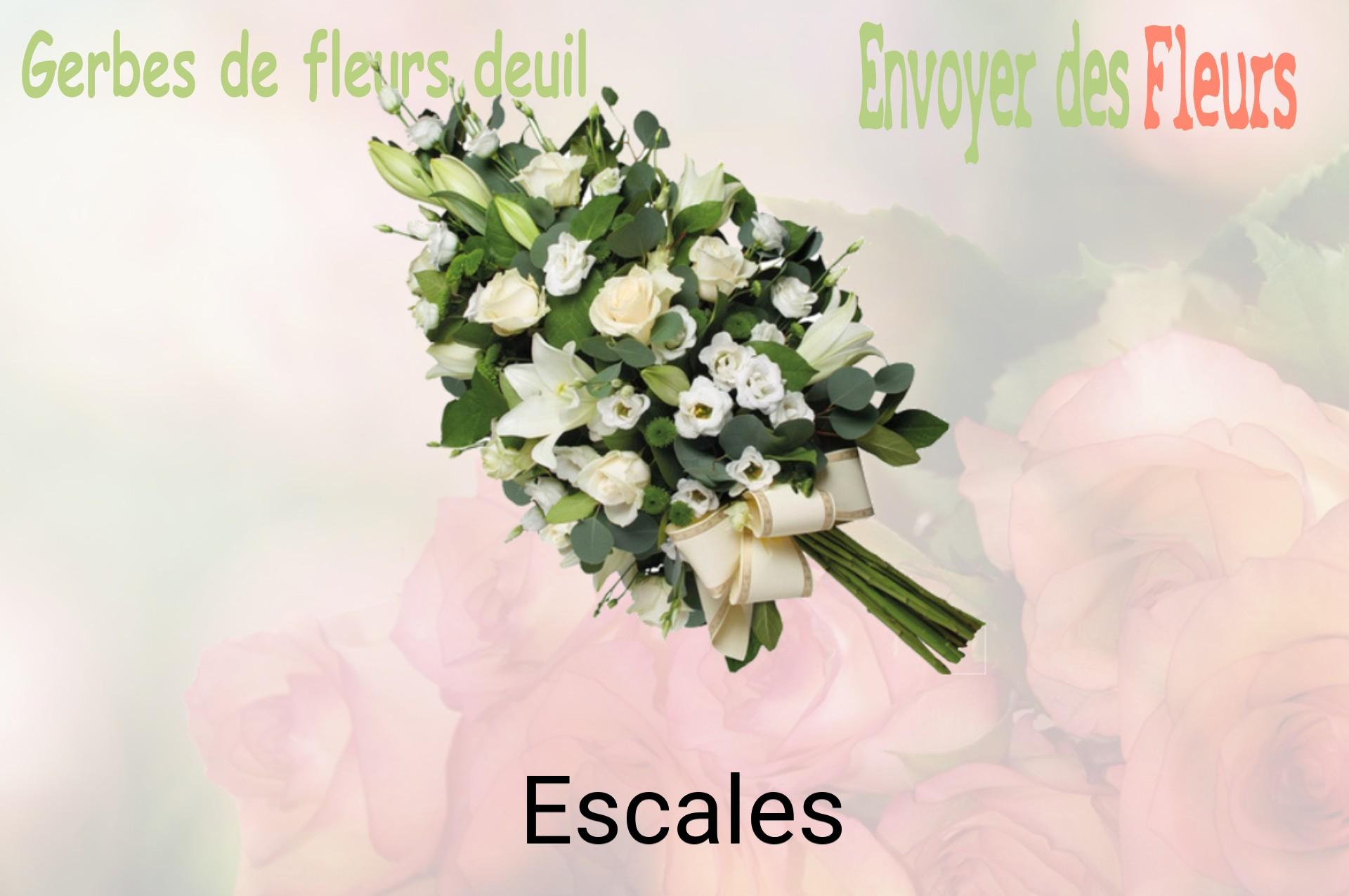 Gerbe de fleurs de deuil livrée à Escales